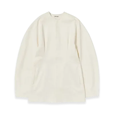 AURALEE Washed Finx Chino Half Coat "Ivory White"