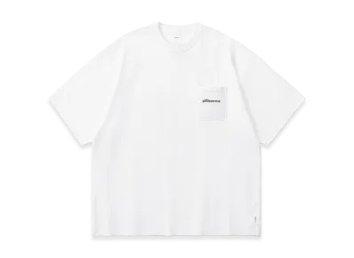 plllllleeeasse Binding Short Sleeve Pocket Tee "White"