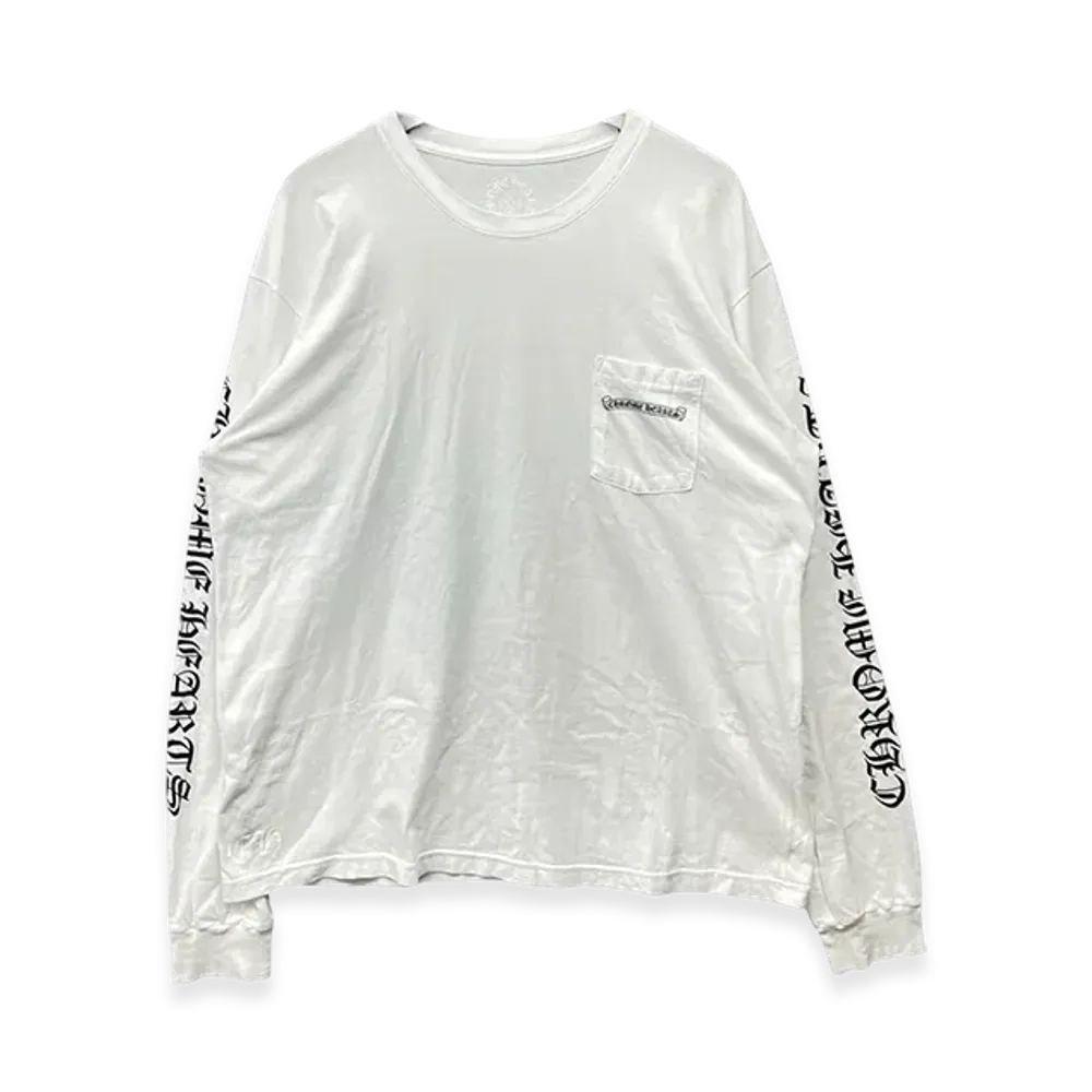 Chrome Hearts Fuck Back Scroll L/S Tee "White"
