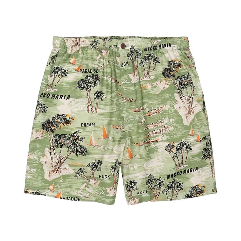 WACKO MARIA Hawaiian Shorts "Green"