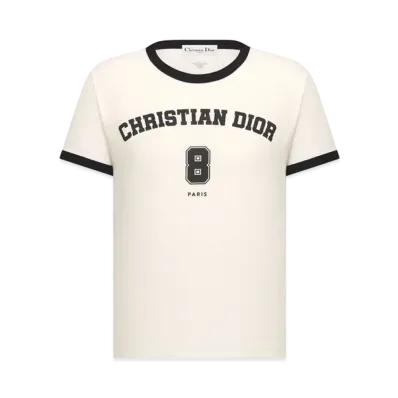 Dior T-Shirt Cotton and Linen Jersey Japan Exclusive "White/Black"