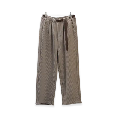 ANCELLM Woolcord Beltless Slacks "Sand"