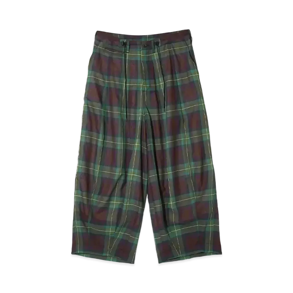 NEEDLES H.D. Pant- Military - W/N Madras Check "Green"