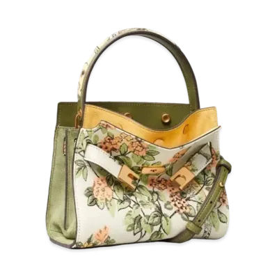 TORY BURCH Lee Radziwill Petit Double Bag "Winter Sage"