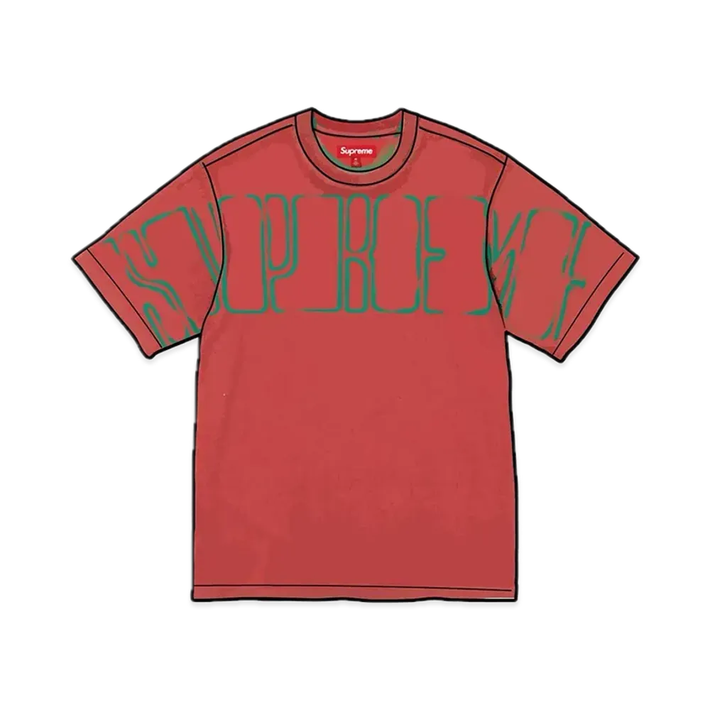 Supreme Overprint Knockout S/S Top "Bright Red"