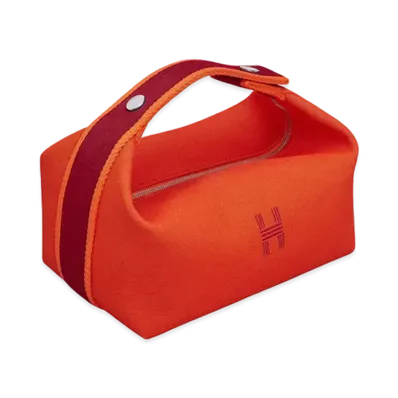 Hermes Brid a Black Pouch PM ”Orange Feu”