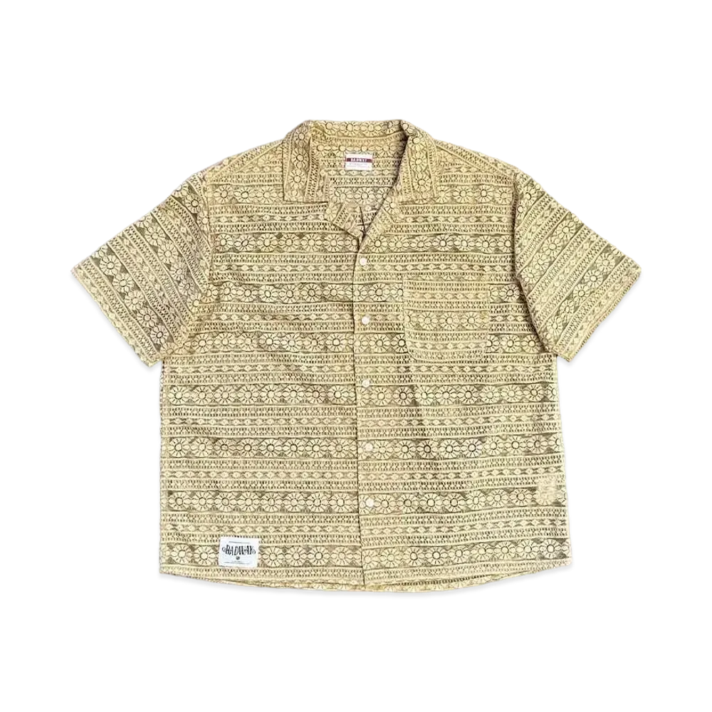BADWAY Flower Sheer shirt "Beige"