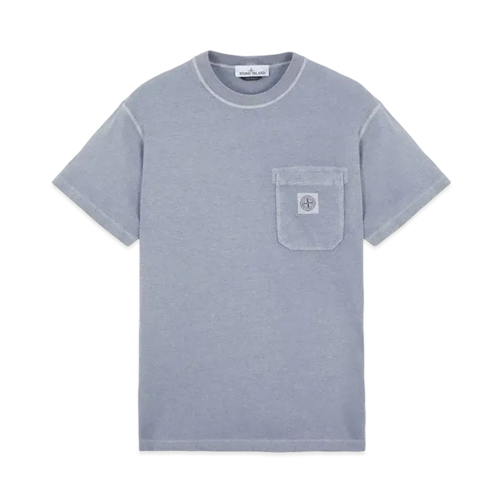 Stone Island 21942 COTTON JERSEY 'FISSATO' EFFECT_SLIM FIT "Pastel Blue"