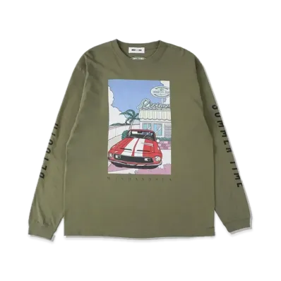 Yoshifuku Honoka x WIND AND SEA L/S Tee Car L/"Olive"