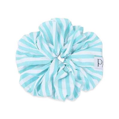 PATOU Women's Scrunchie Large "Green Stripe"