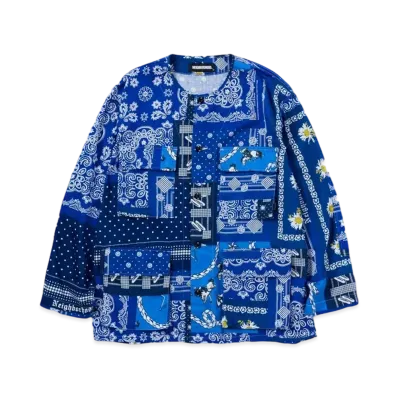NEIGHBORHOOD BANDANA . NC / C-SHIRT . LS "Navy"
