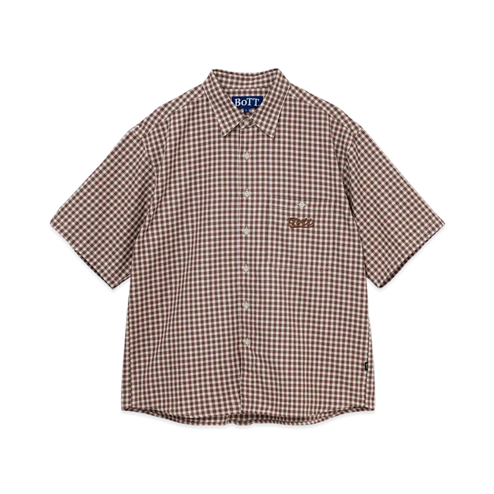 BOTT Multi Check S/S Shirt "LightBrown"