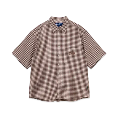 BOTT Multi Check S/S Shirt "LightBrown"