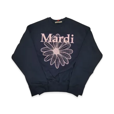 Mardi Mercredi Sweatshirt Flowermardi "Navy Palepink"