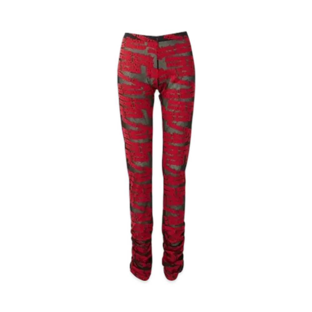 HYSTERIC GLAMOUR Type Logo Jacquard Leggings "Red"