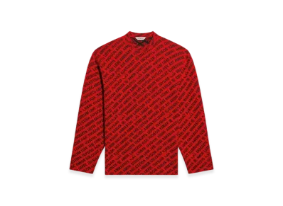 BALENCIAGA Women's Crewneck Knit "Red Black"