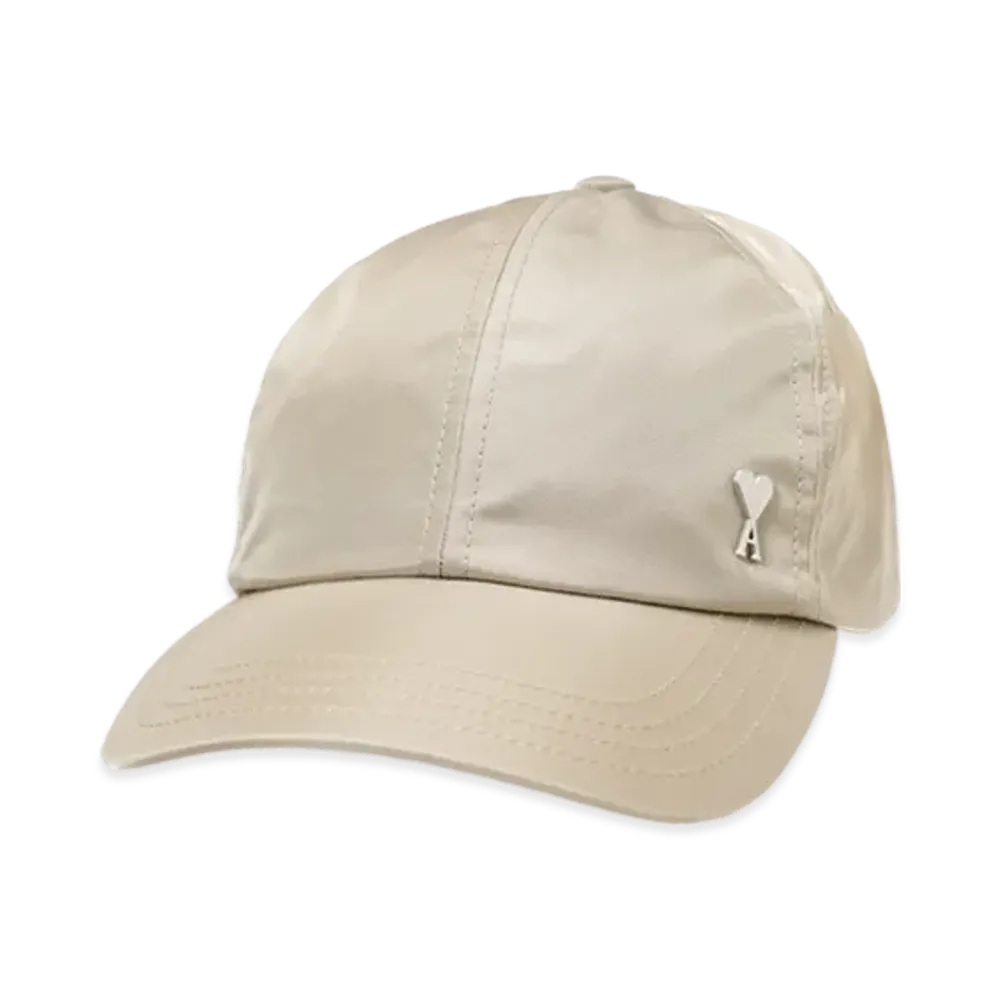 AMI PARIS Nylon Ami De Coeur Stud Cap "Beige"