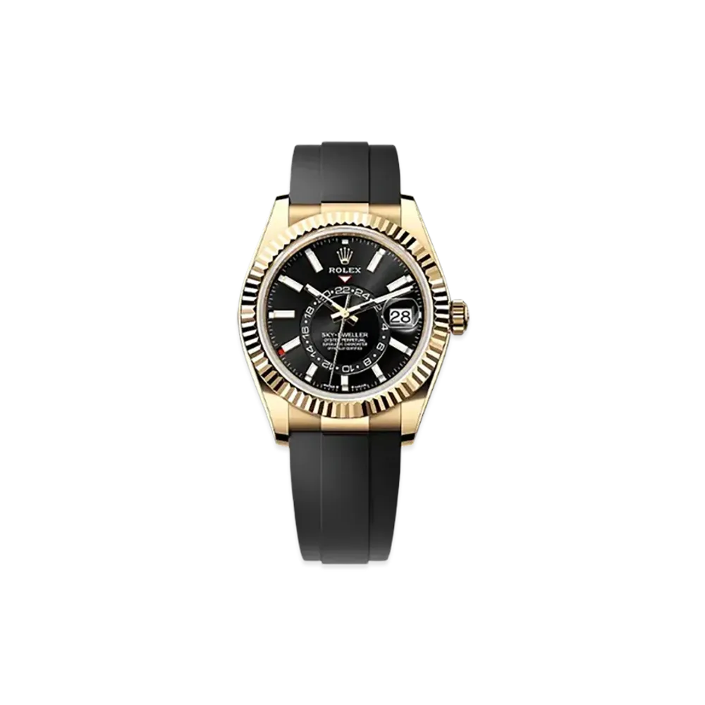 ROLEX Sky-Dweller 42mm Yellow Gold 336238 "Bright Black"