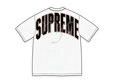 Supreme Rhinestone Script S/S Top "White"