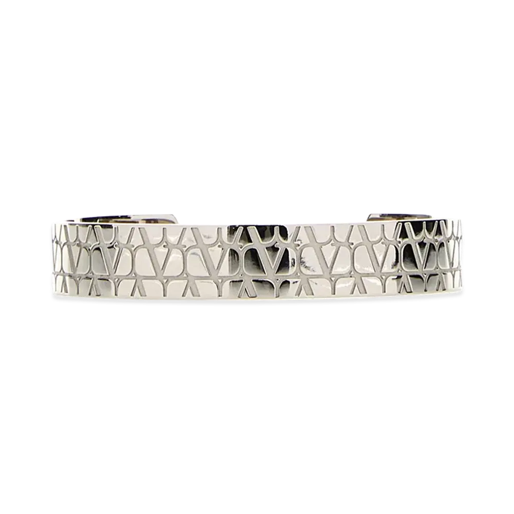 Valentino Metal Vlogo Bracelet "Silver"