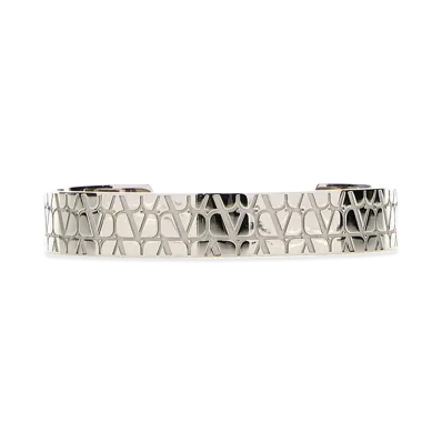 Valentino Metal Vlogo Bracelet "Silver"