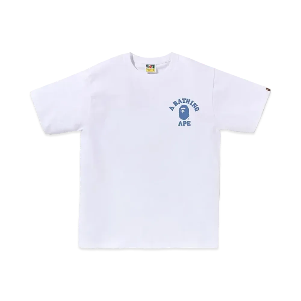 A BATHING APE Color Camo College ATS Tee "White"