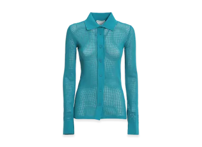 Bottega Veneta Women's Tech Canvas Polo "Green"