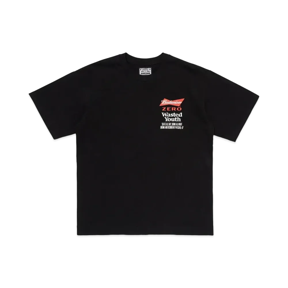Wasted Youth x Budweiser Budweiser Zero T-shirt "Black" / VERDY