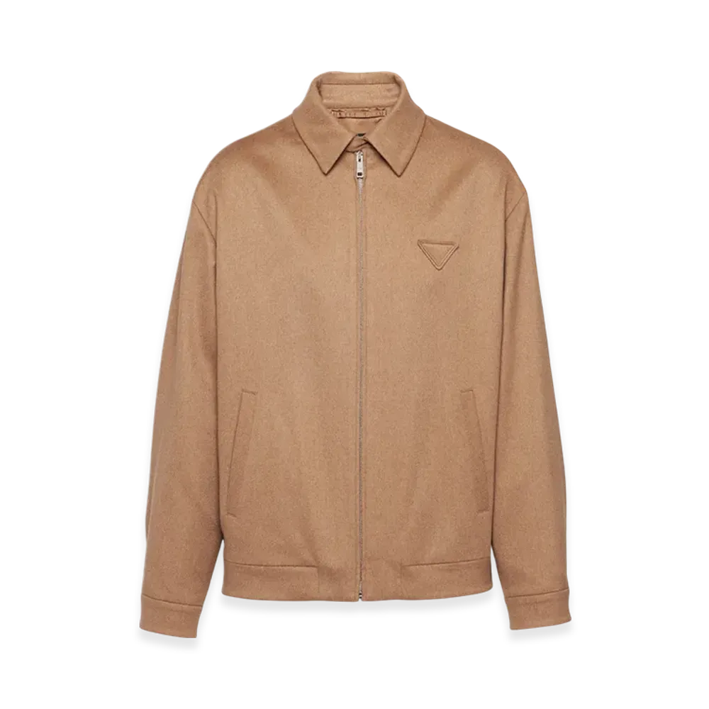 PRADA Camel Hair Blouson Jacket "Camel Brown"