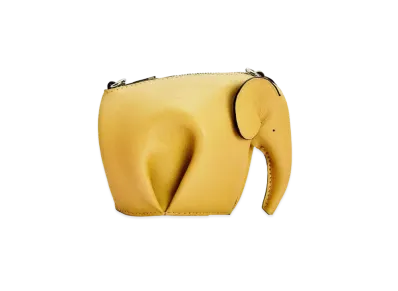 LOEWE Elephant Pouch In Classic Calfskin "Yellow"