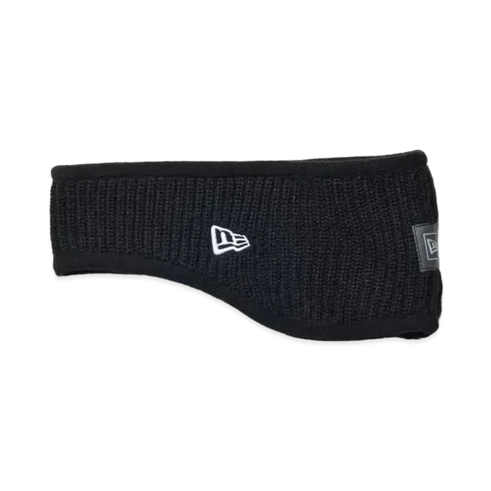 NEW ERA Knit Ear Warmer Reflective Woven Patch "Black"