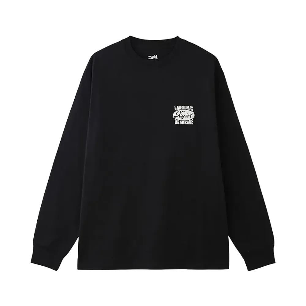 X-Girl Oval And Message Logo L/S Tee "Black"