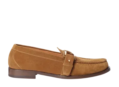 Ralph Lauren Purple Label Welington Perrin Calf-Suede Loafer "Cacao"