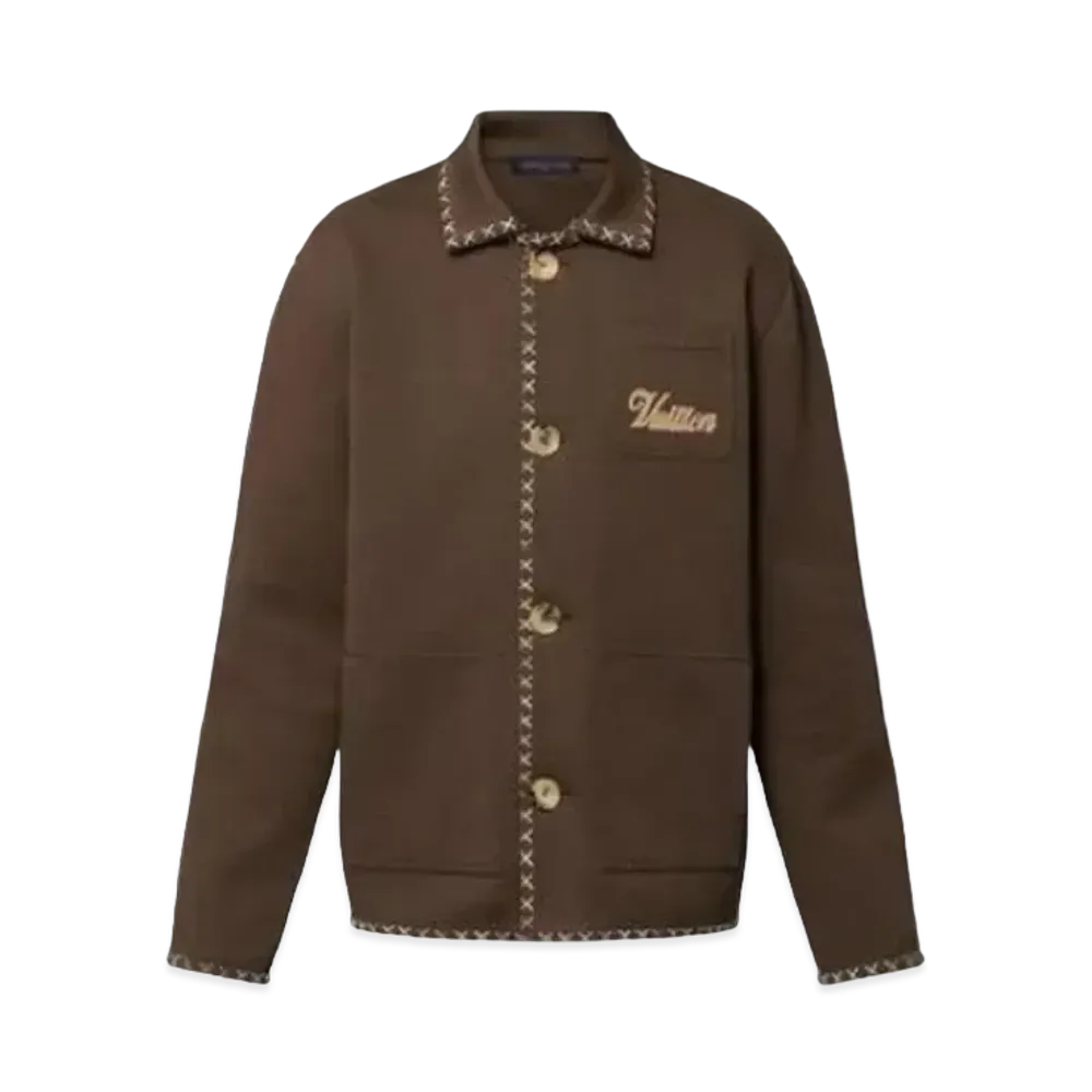 Tyler, The Creator x Louis Vuitton Embroidered Cotton Workwear Jacket "Chocolate Plum"