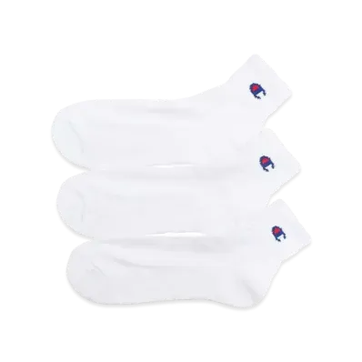 Champion 3Pair Quarter Length Socks (Half Pile) "White"