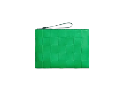Bottega Veneta Calfskin Pouch Clutch "Parakeet"