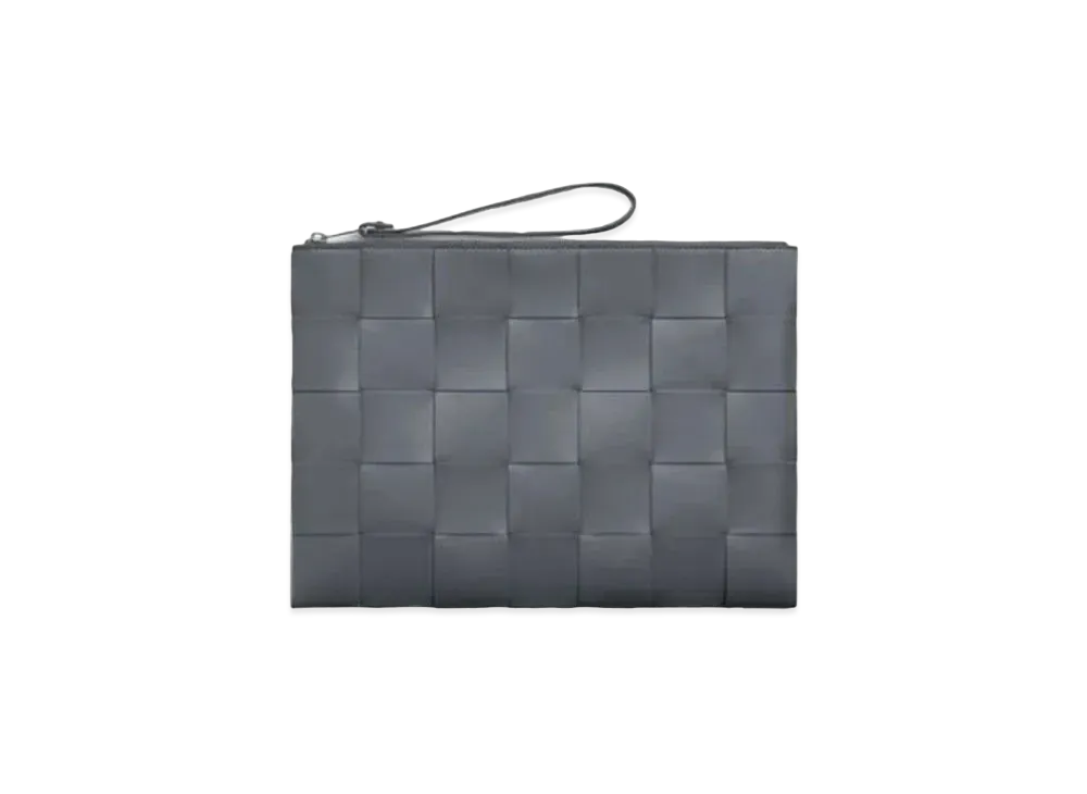 Bottega Veneta Intrecciato Leather Pouch "Thunder"