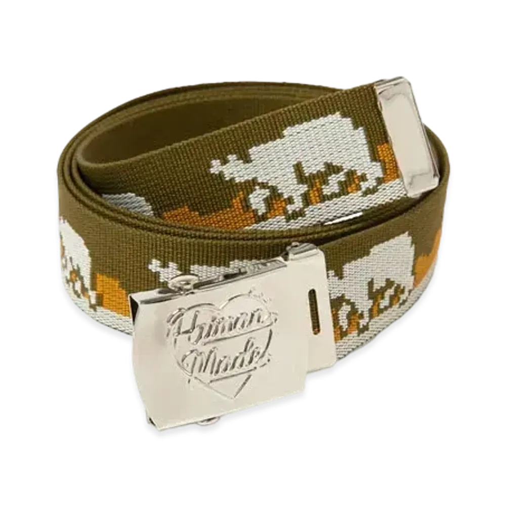 HUMAN MADE Jacquard Web Belt "Olive Drab"