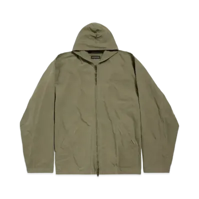 BALENCIAGA Hooded Zip-Up Jacket "Green"
