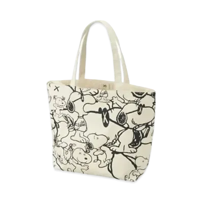 Uniqlo x KAWS x Peanuts Snoopy Pattern Tote Bag "White"
