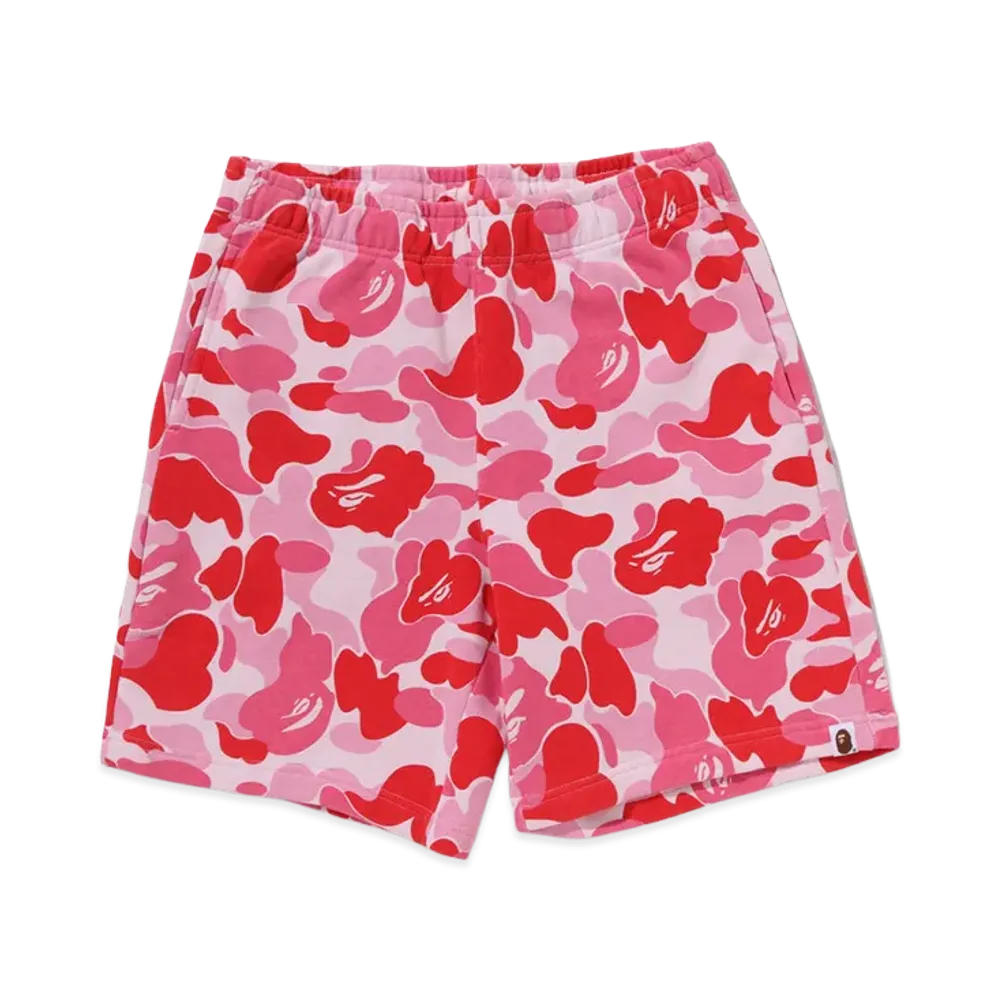 A BATHING APE ABC Camo Sweat Shorts "Pink"