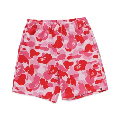 A BATHING APE ABC Camo Sweat Shorts "Pink"