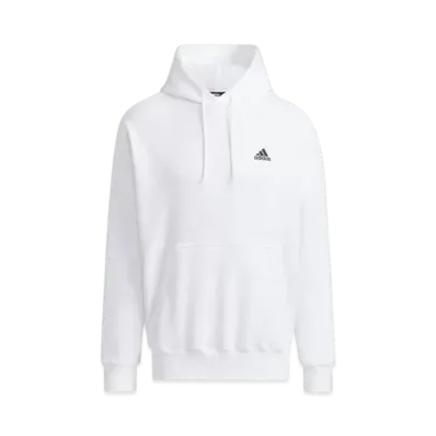 adidas Essentials Plus Loose Fit Small Logo French Terry Pullover Parka "White"