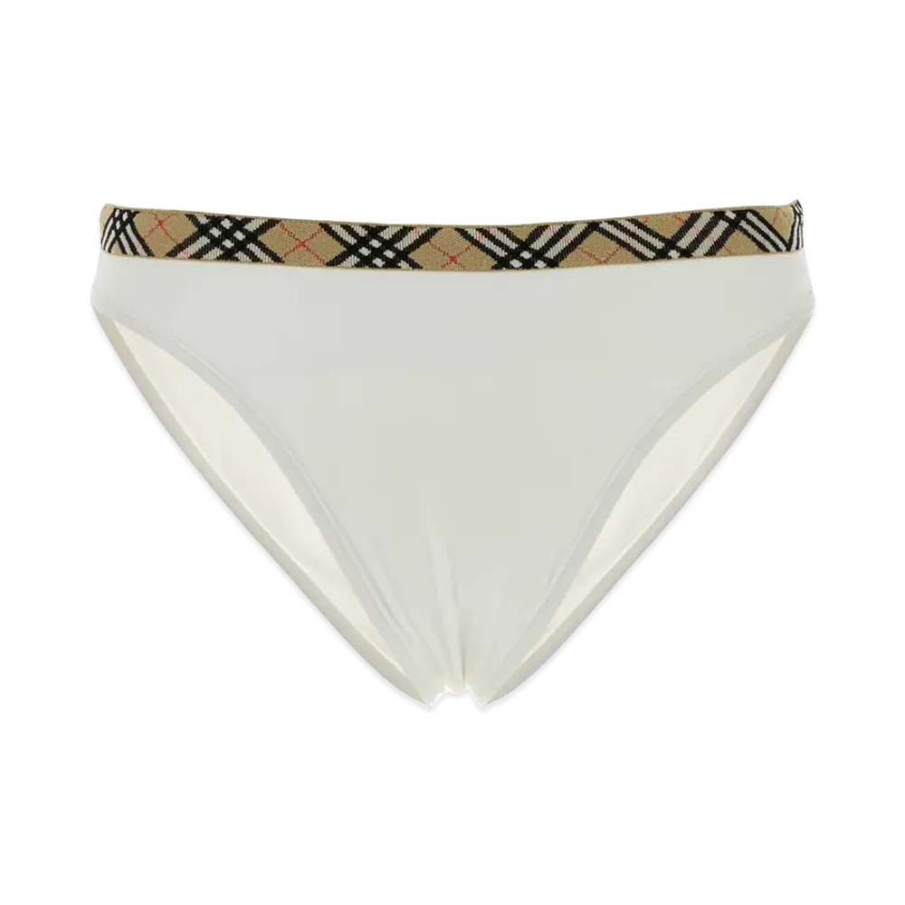 Burberry Women's Stretch Nylon Bikini Bottom "White"