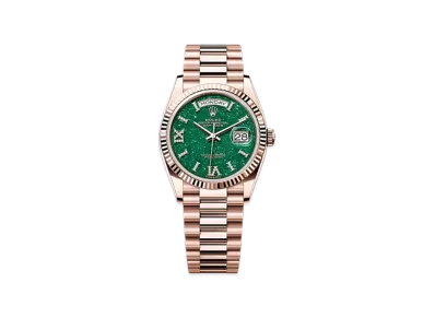 ROLEX Day-Date 36mm Everose Gold 128235 "Green Aventurine"