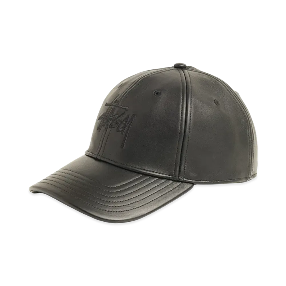 Stussy Leather Basic Stussy Cap "Black"