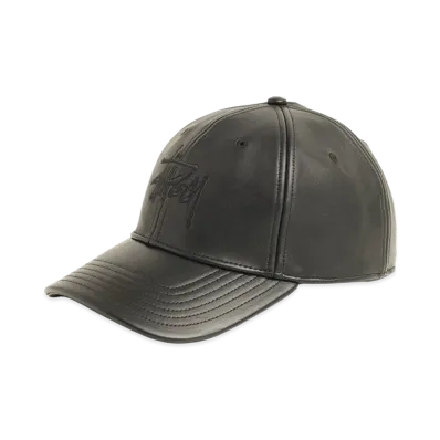 Stussy Leather Basic Stussy Cap "Black"