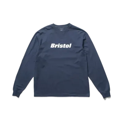 F.C.REAL BRISTOL Authentic Logo L/S Relax Fit Tee "Navy"