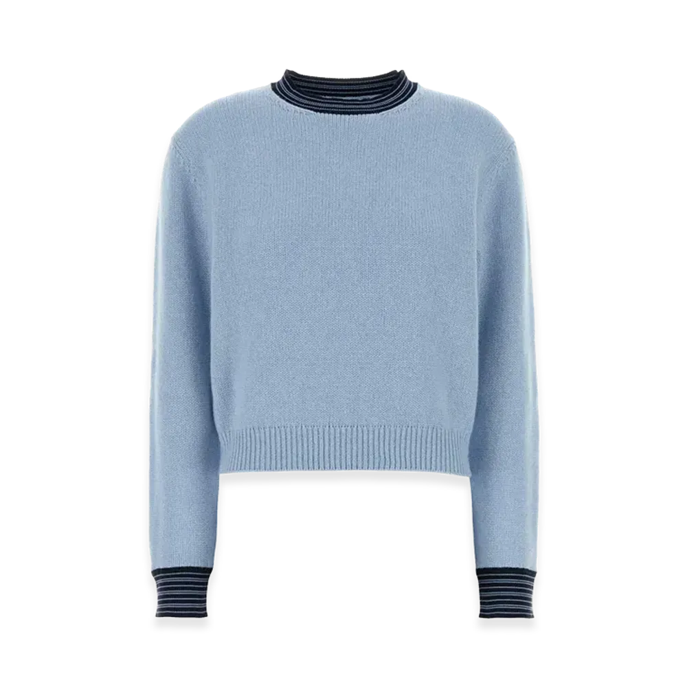 PRADA Women's Cashmere Blend Sweater "Lightblue"