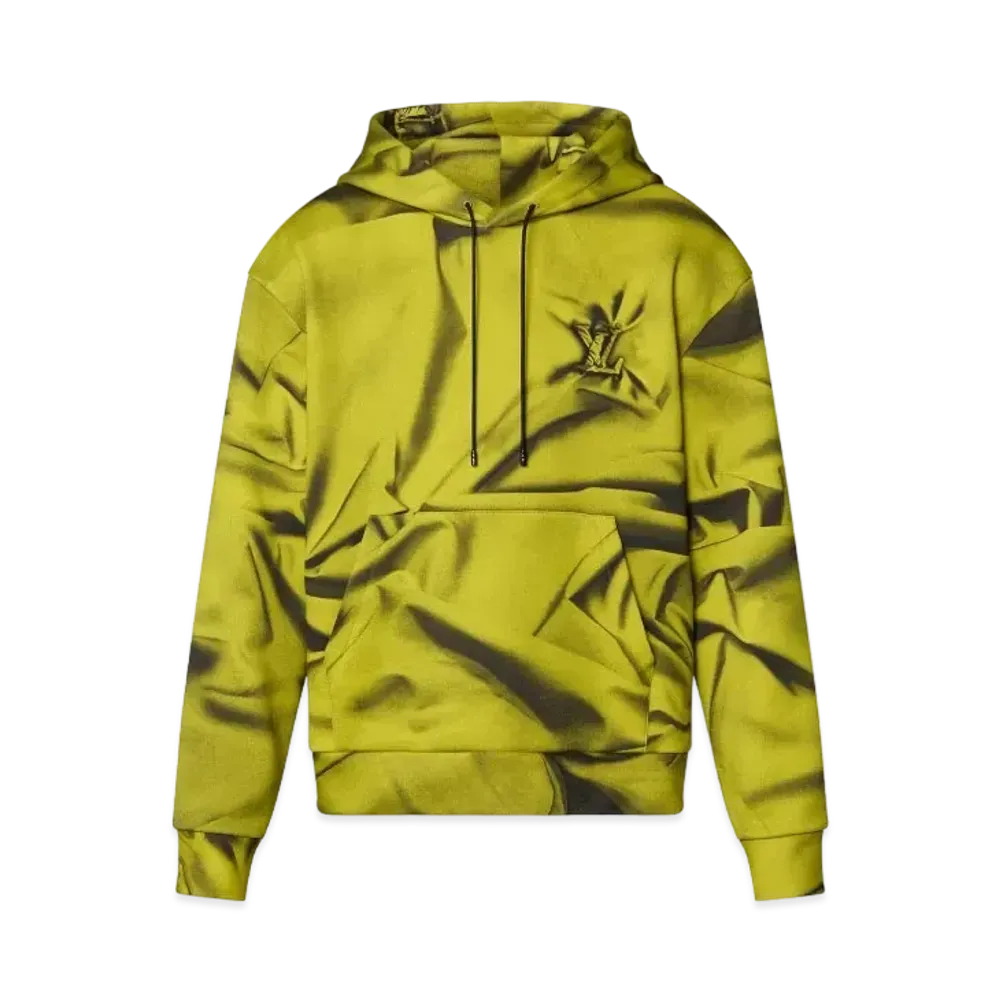 Louis Vuitton Printed Cotton-Blend Hoodie "Vert Anis"
